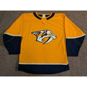 Athletic Knit Nashville Predators #59 Yellow Hockey Jersey Youth XL